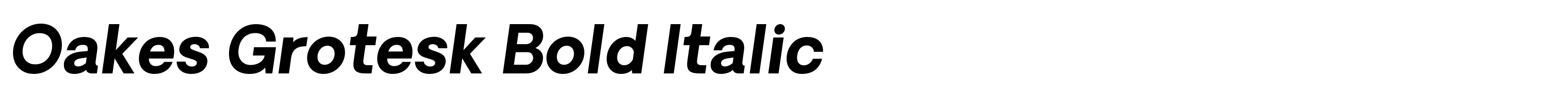 Oakes Grotesk Bold Italic